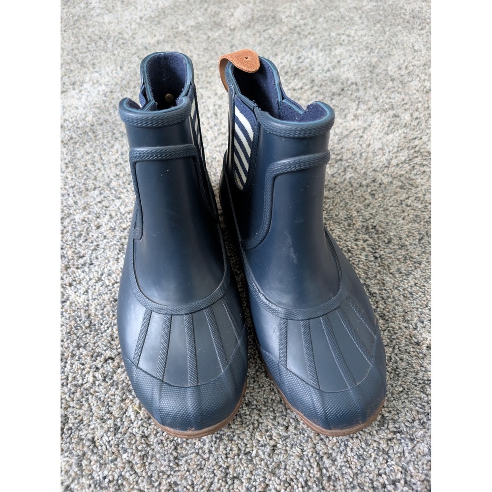 Sperry Top-Sider Navy Blue Waterproof Rubber Rain‎ Boots Womens 7M